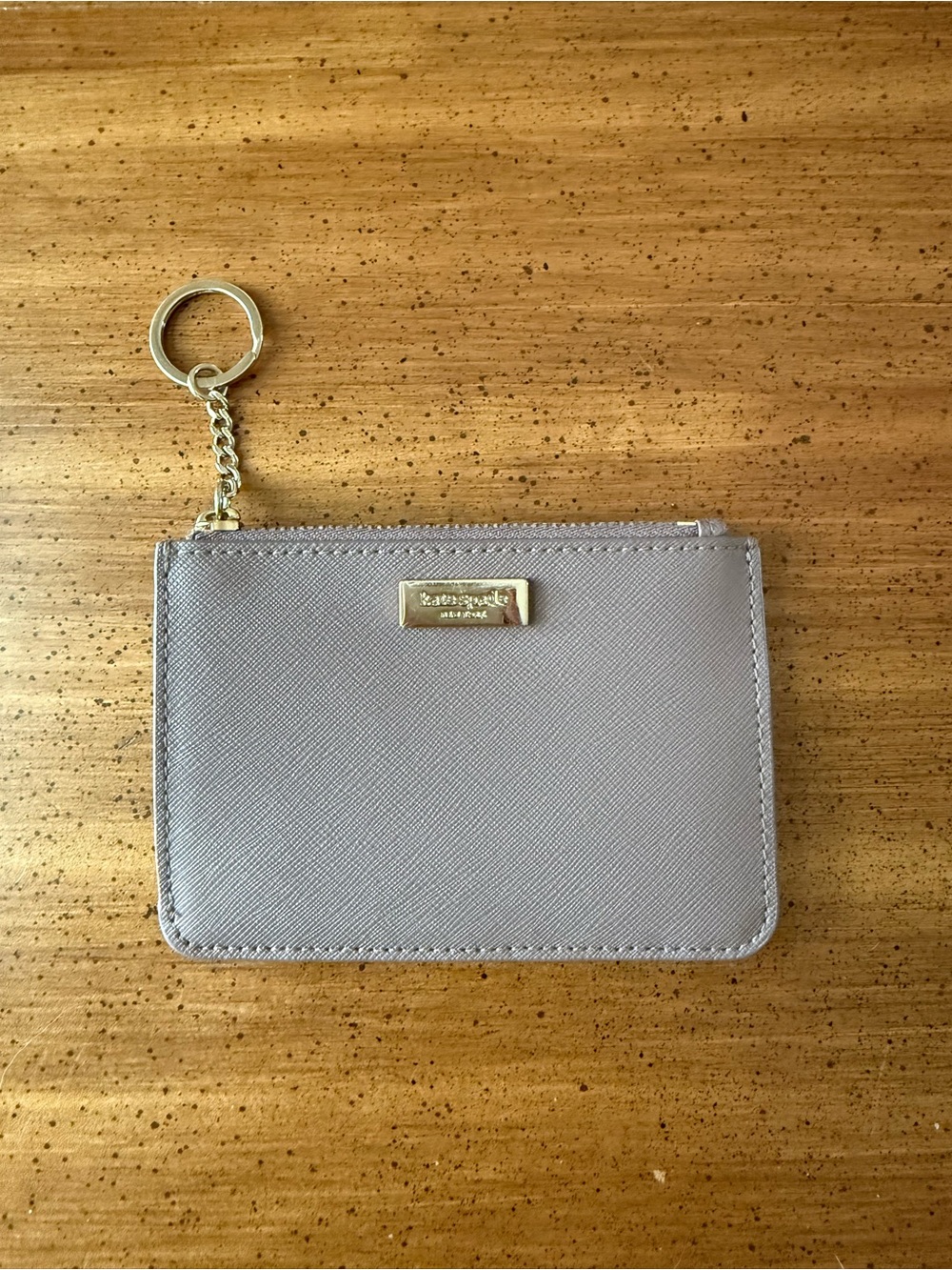 Kate Spade Taupe Card Case with Keyring